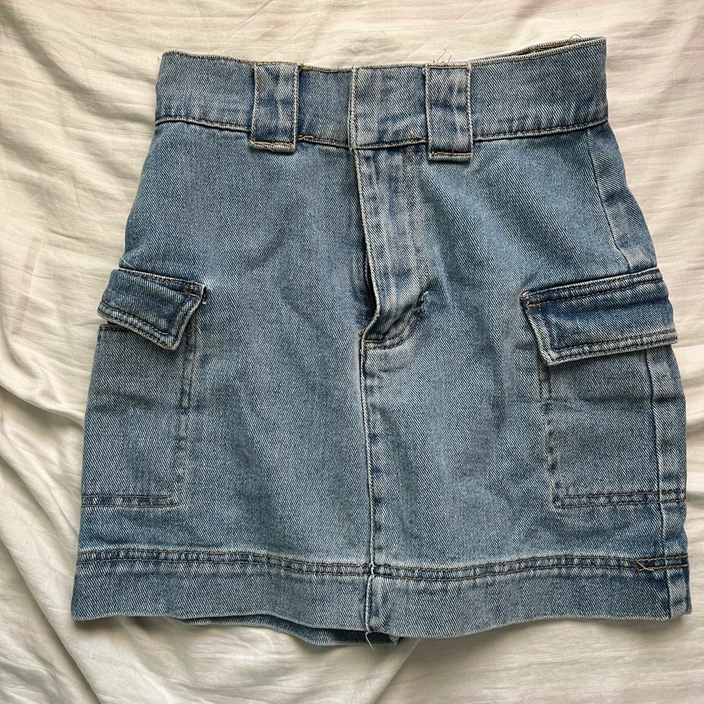 pacsun denim mini skirt